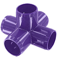 1 in. 5-Way PVC Fitting, Furniture Grade - Purple
